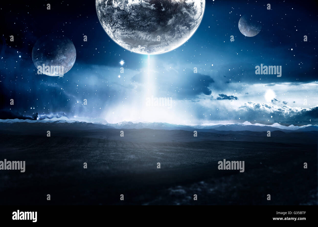 Mondo di fantasia. Immagine del pianeta terra. Gli elementi di questa immagine sono arredate dalla NASA. Foto Stock