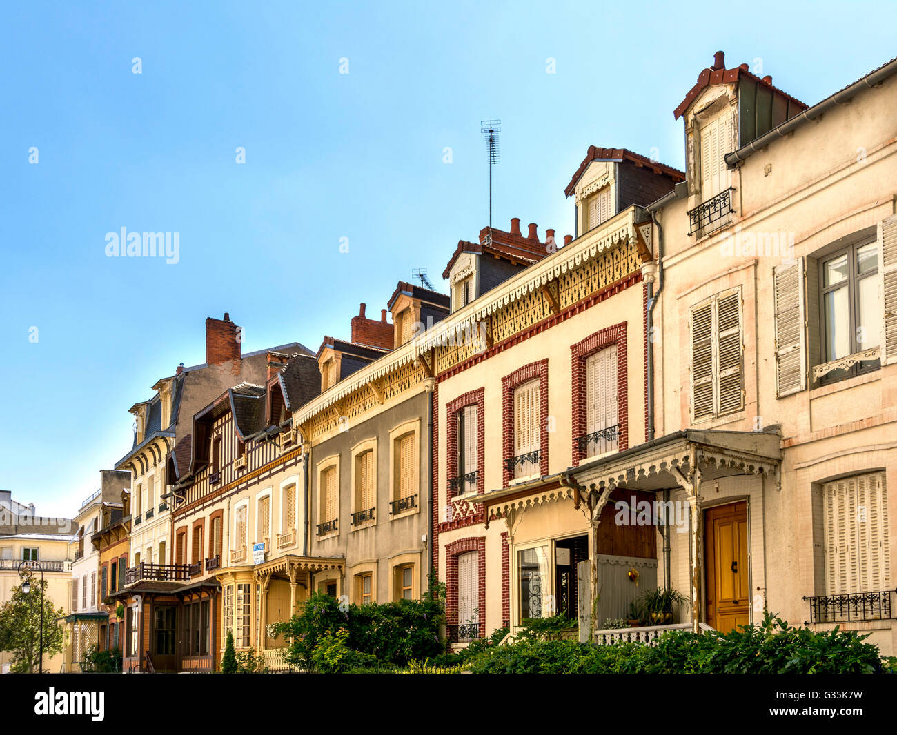 Street Alquié, Vichy, Allier, Avergna Francia Foto Stock
