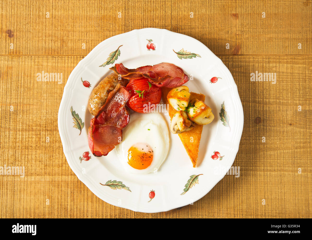 La completa prima colazione inglese Foto Stock