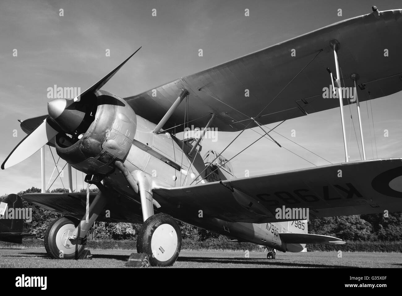 Gloster Gladiator 1 K7985, G-AMRK, a Old Warden, Bedfordshire, Foto Stock