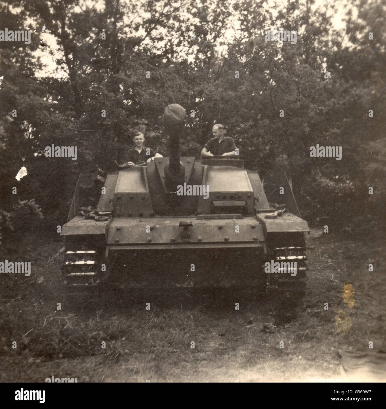 Tedesco blindata pesante pistola assalto Waffen SS LAH sul fronte occidentale 1944 foto private Foto Stock