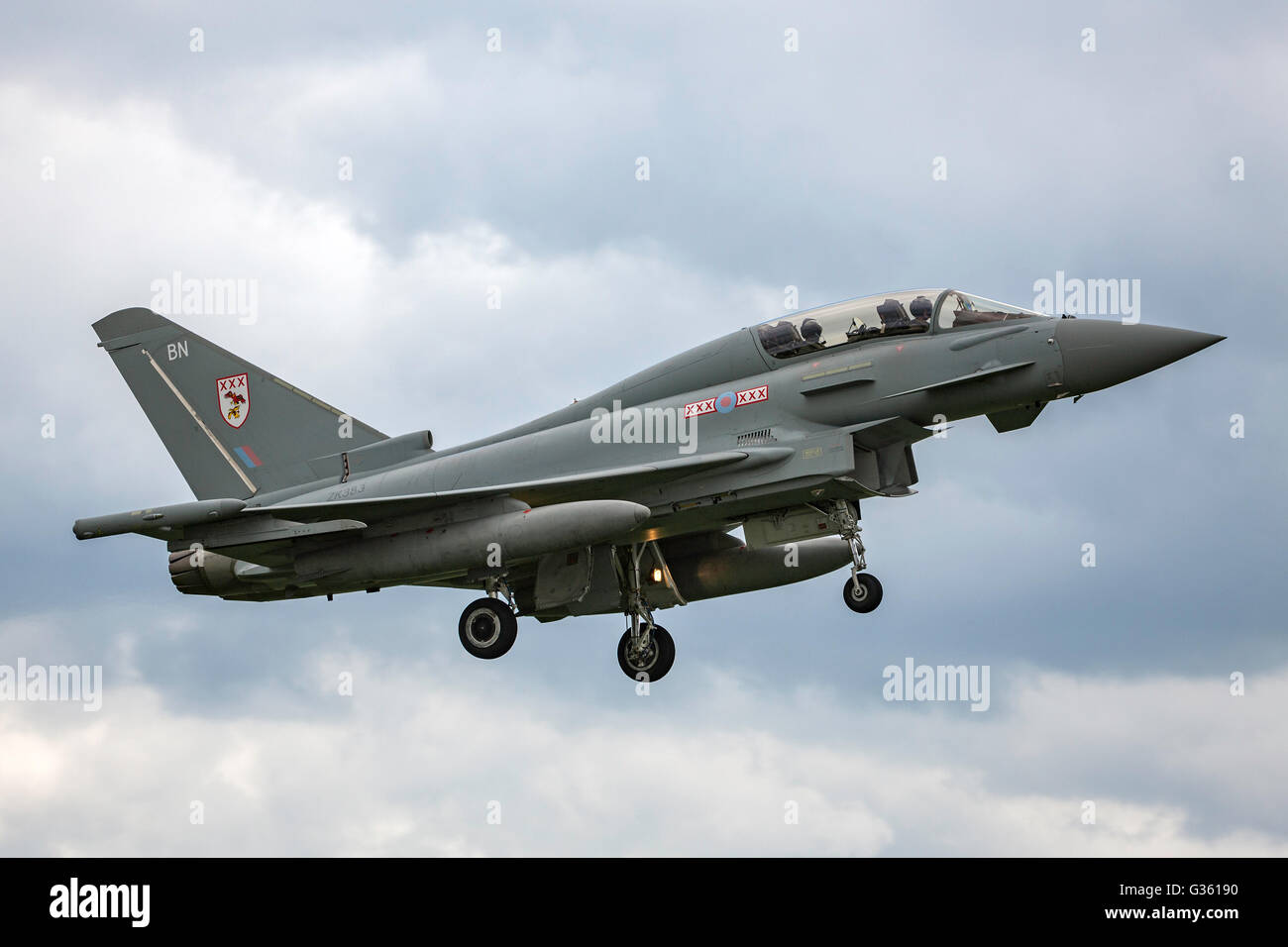 Royal Air Force (RAF) Eurofighter EF-2000 Typhoon ZK383 da 29 Squadriglia con base a RAF Coningsby. Foto Stock