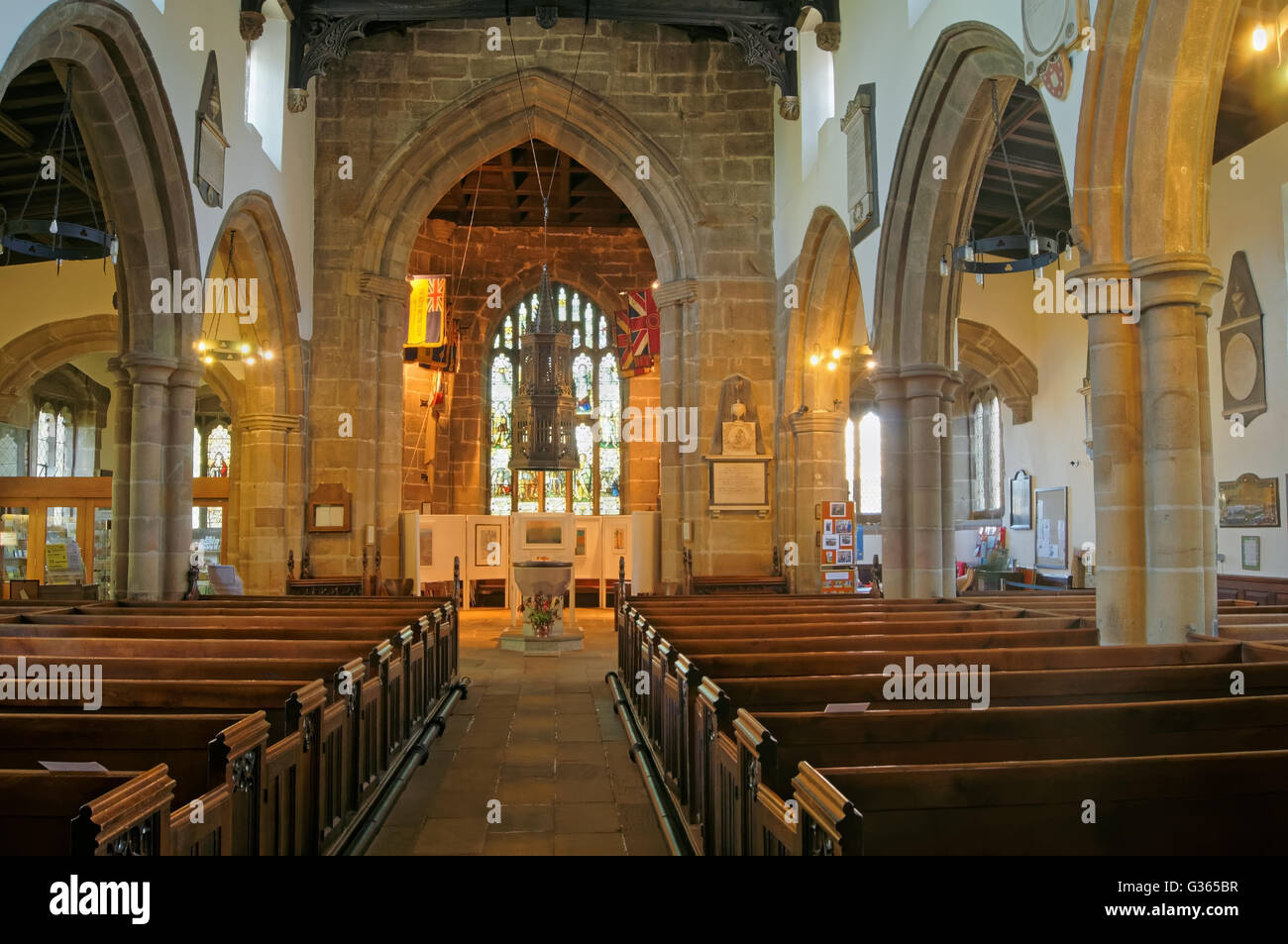 Regno Unito,North Yorkshire,Skipton,Interno della chiesa della Santa Trinità Foto Stock