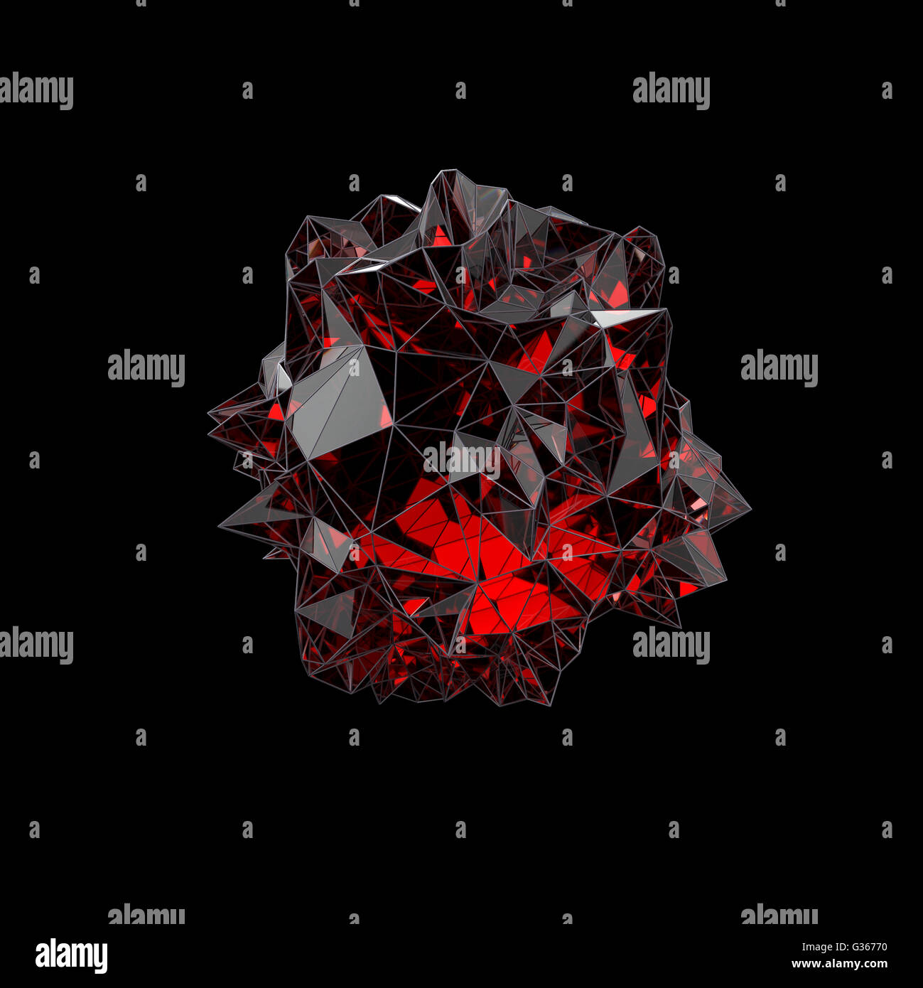 cristallo rosso Foto Stock