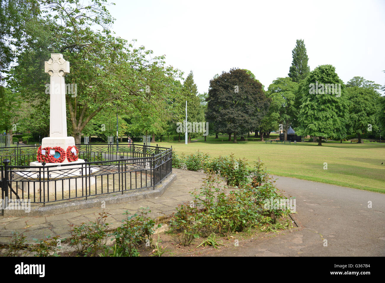 Memoriale di guerra nei popoli Park, Banbury, Oxfordshire Foto Stock