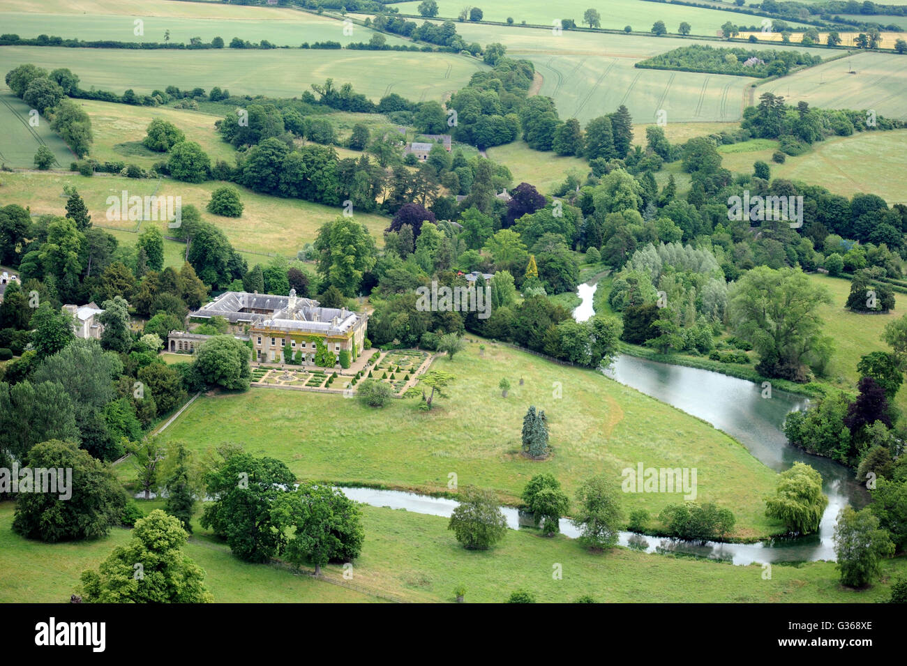 Kiddington Manor vicino a Woodstock, Oxfordshire, Regno Unito Foto Stock