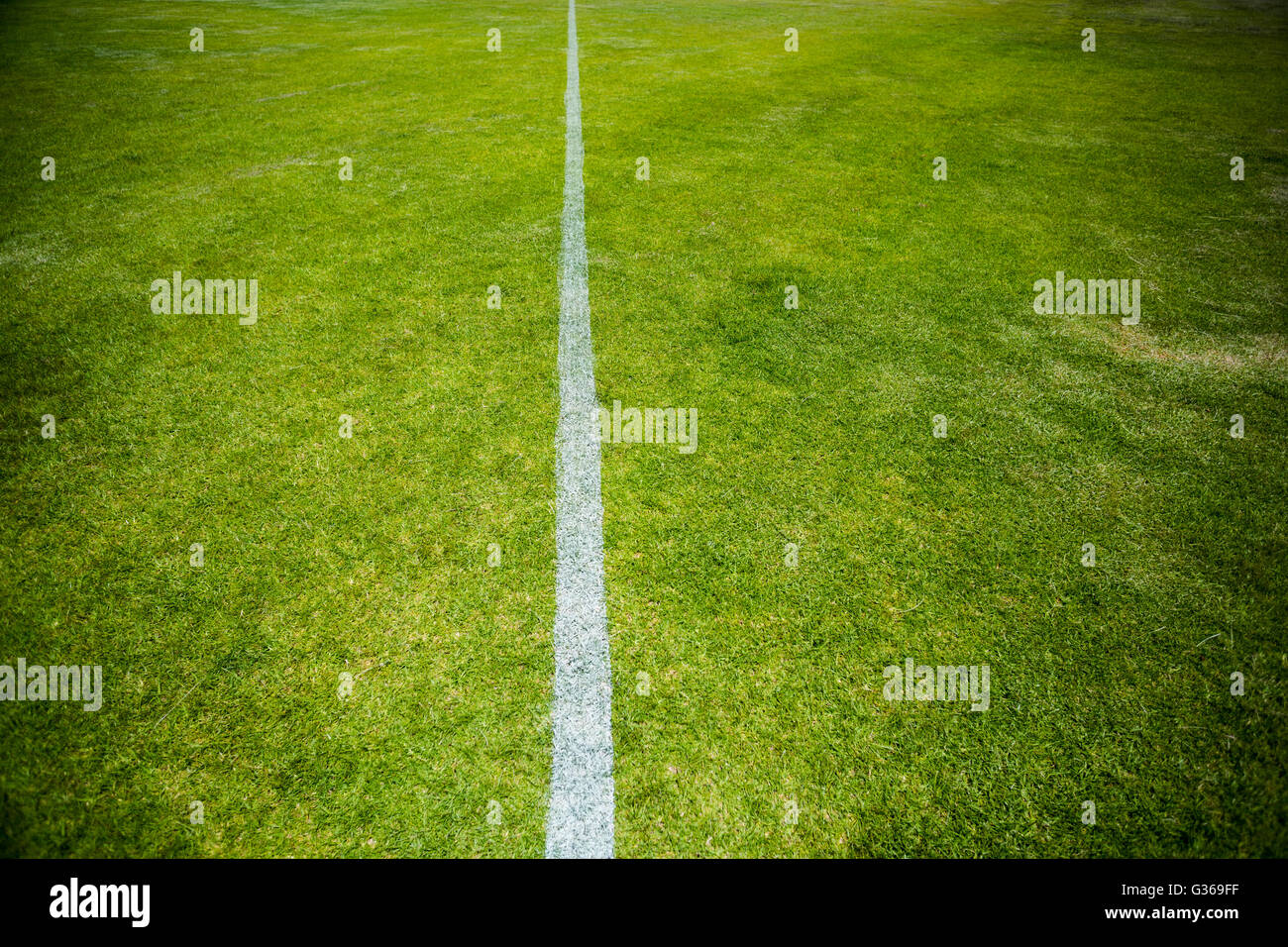 Linea di confine di un campo di gioco Foto Stock