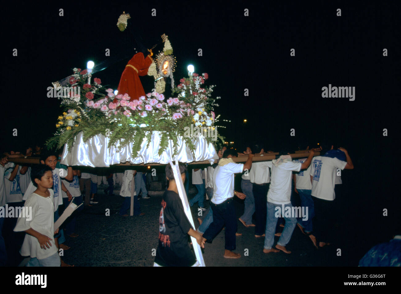 Processione del giovedì di Maunday, Manila, Filippine Foto Stock Processione del giovedì di Maunday, Manila, Filippine Foto Stock