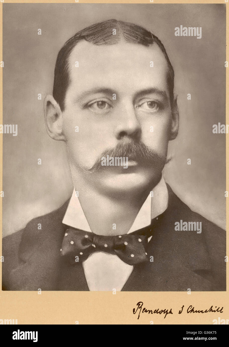Signore Randolph Spencer Churchill. (1849 - 1895) Più data: 1889 Foto Stock