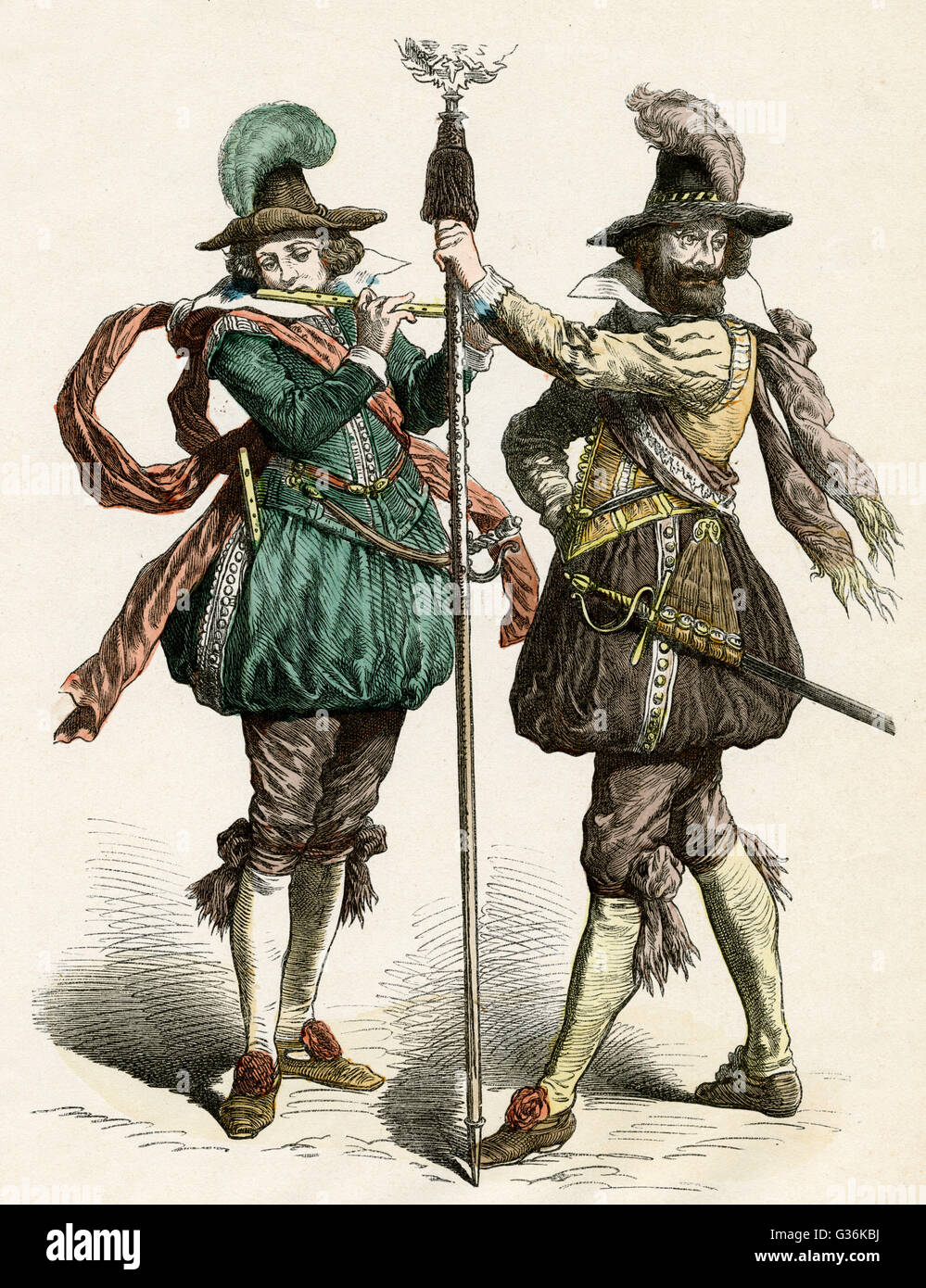 I soldati tedeschi 1615 Foto Stock