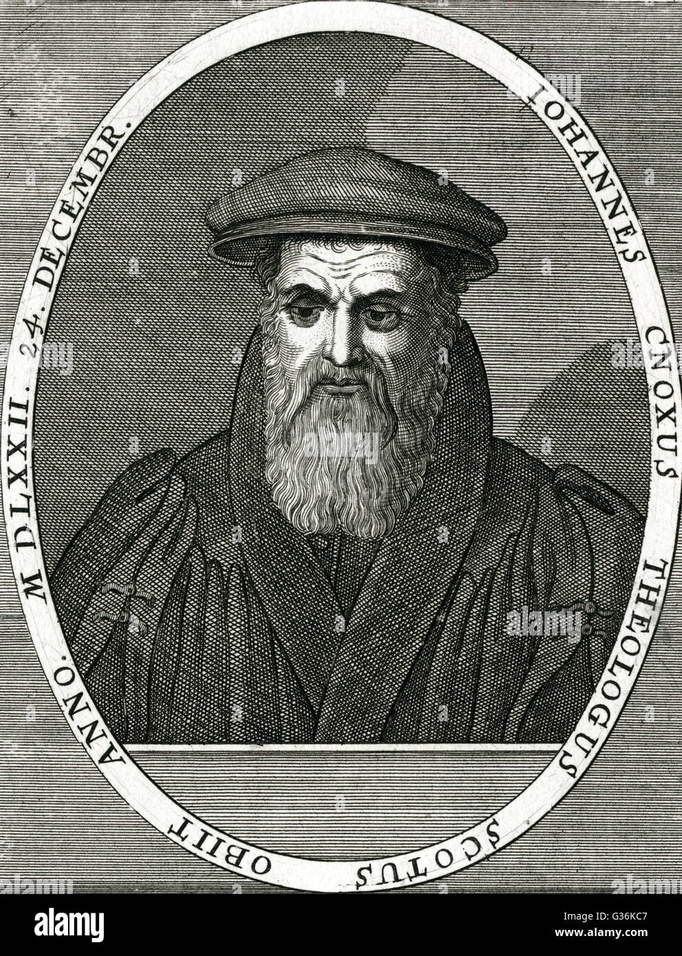 John Knox (1505-1572) protestante scozzese la divina Foto Stock