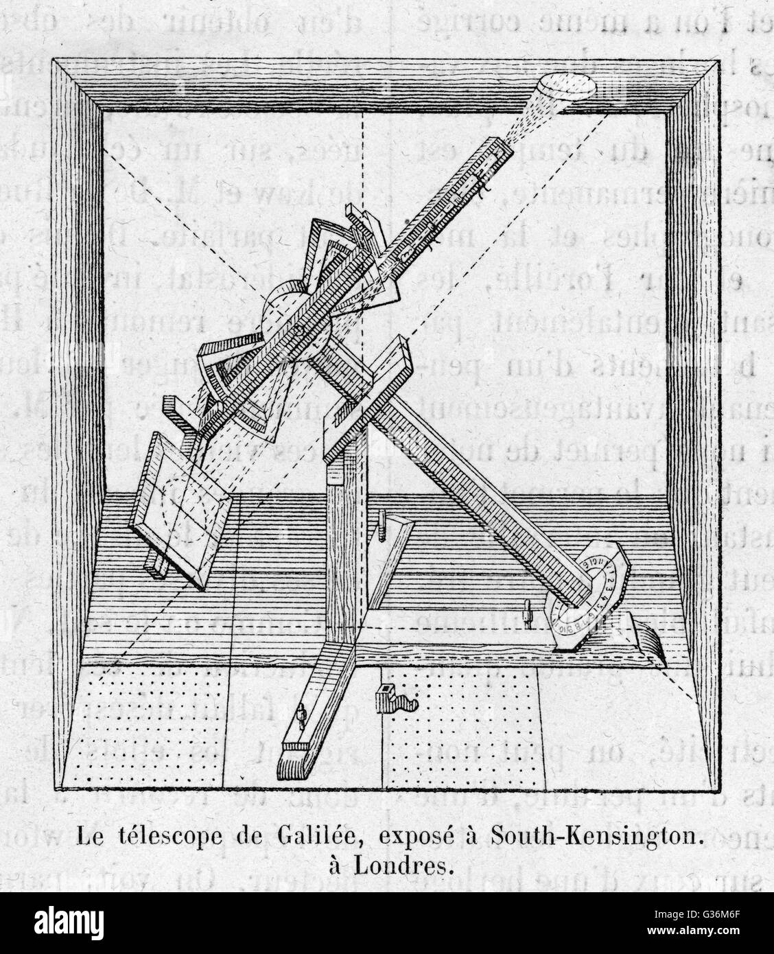 Il telescopio di Galileo Galilei Foto Stock