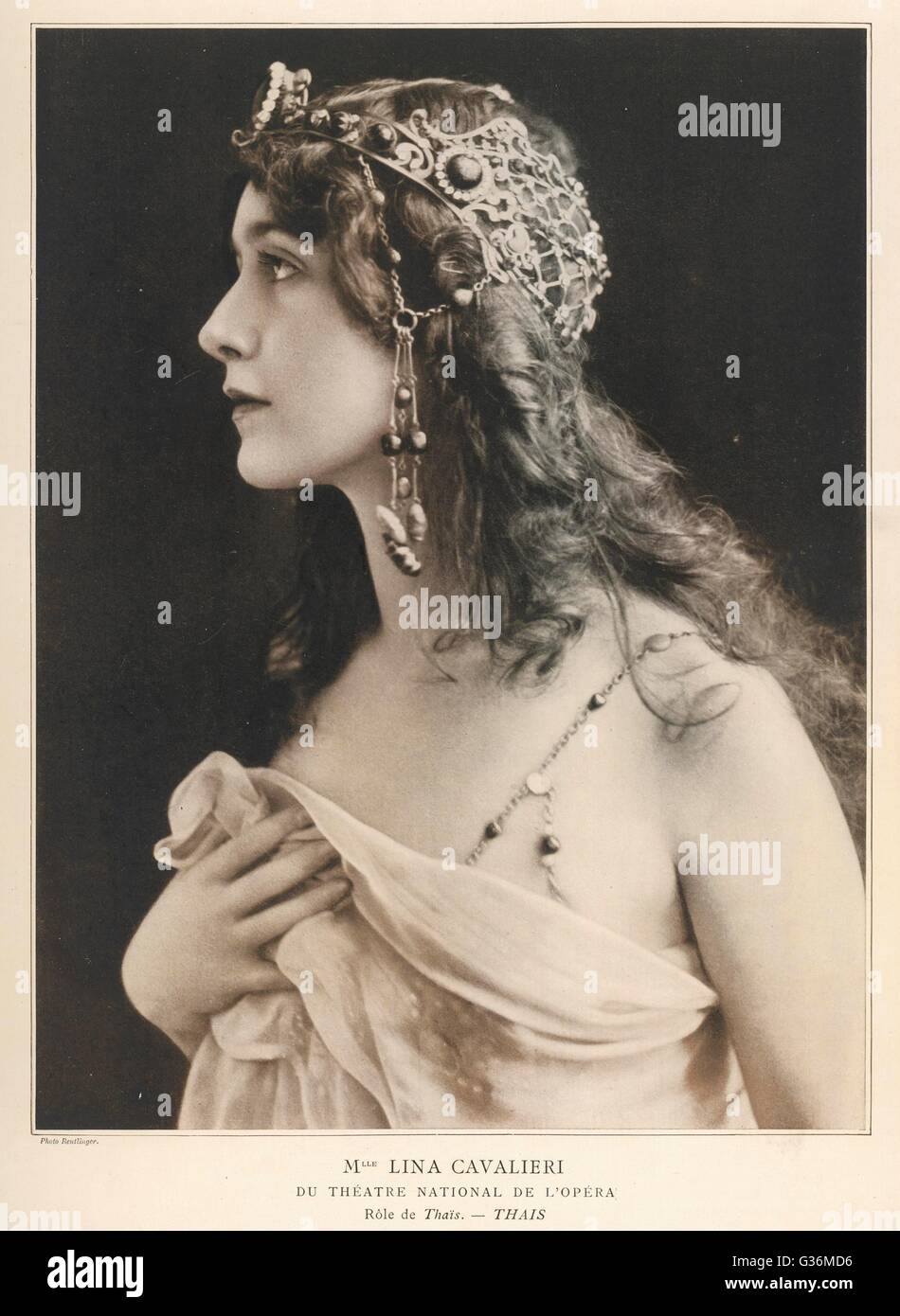 LINA Cavalieri (1874-1944) cantante italiano, come Thais (Massenet Foto stock - Alamy
