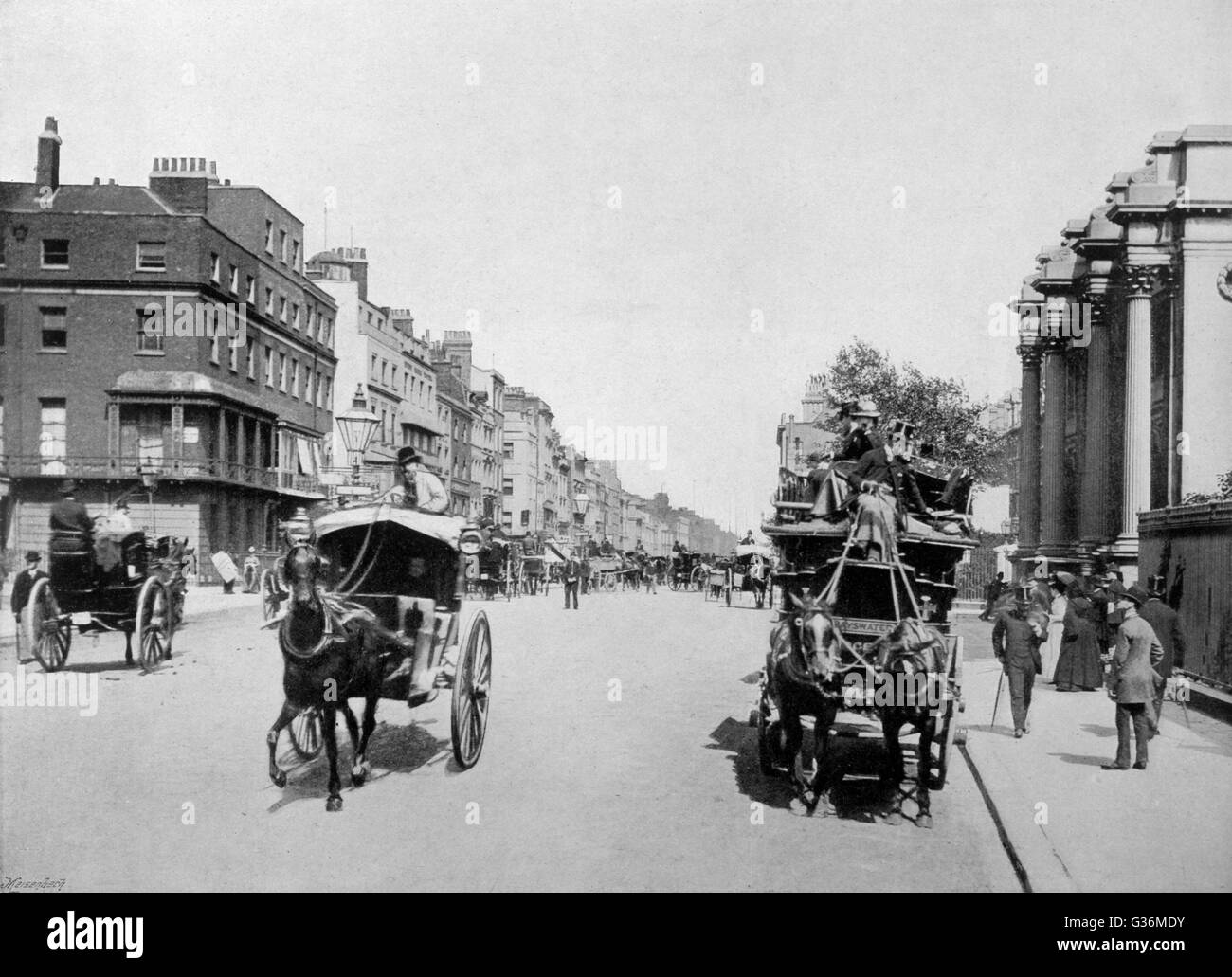 Oxford Street, Londra 1896 Foto Stock