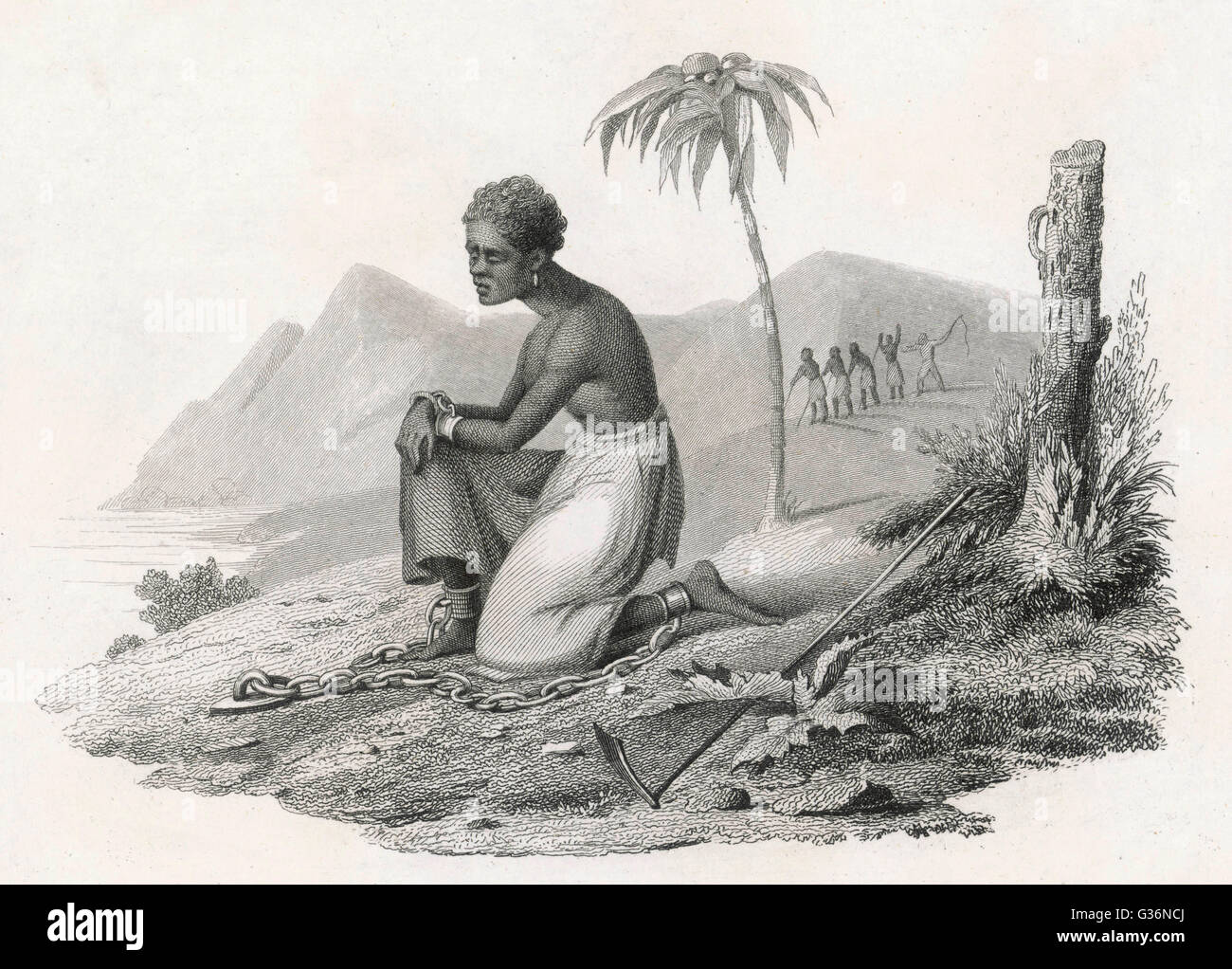 Una Schiava In Catene In Epoca Indie Occidentale Immagini e Fotos Stock -  Alamy