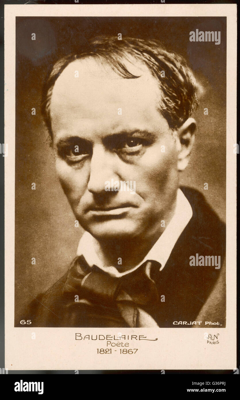 Charles Baudelaire (1821-1867), poeta francese, saggista, critico d'arte e traduttore di Edgar Allan Poe. Data: circa 1863 Foto Stock