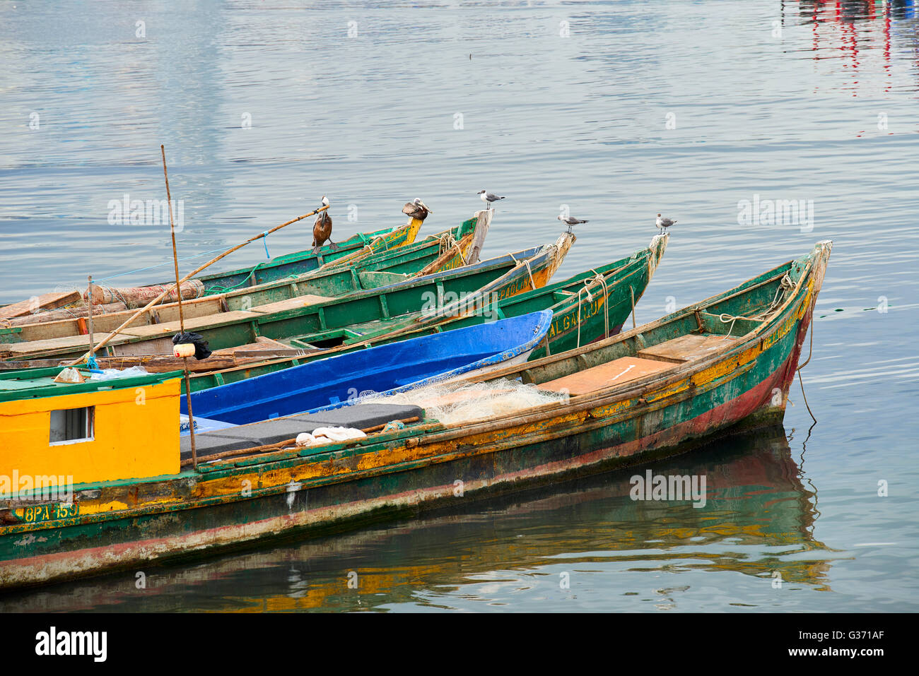 Barche da pesca, Città di Panama, Repubblica di Panama, America Centrale Foto Stock