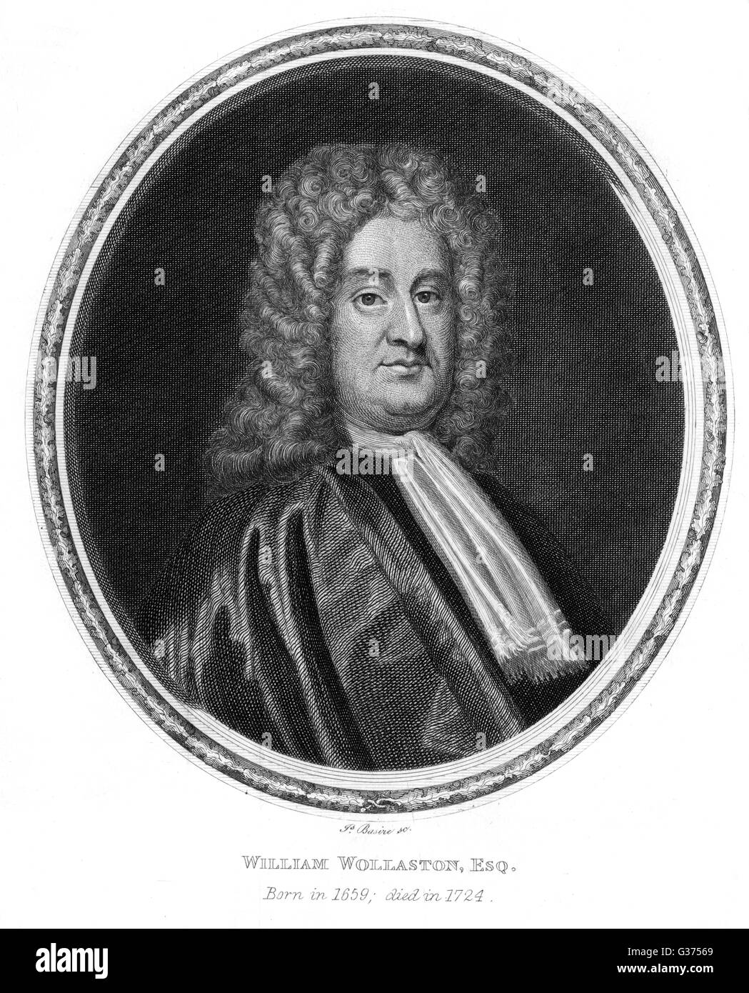 WILLIAM WOLLASTON filosofo morale data: 1660 - 1724 Foto Stock