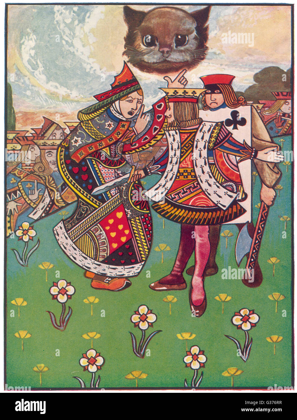 Disputa tra l'esecutore, il re e la regina Foto Stock