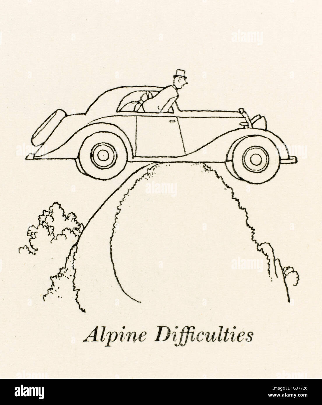 Difficoltà alpine - W Heath Robinson Foto Stock