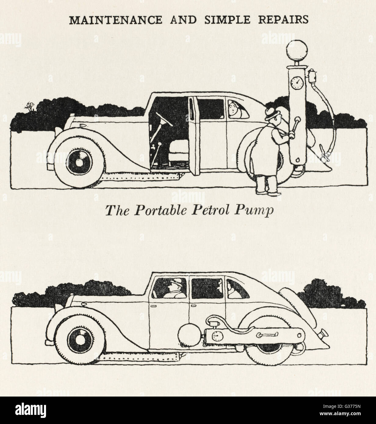 Pompa benzina portatile - W H Robinson Foto Stock