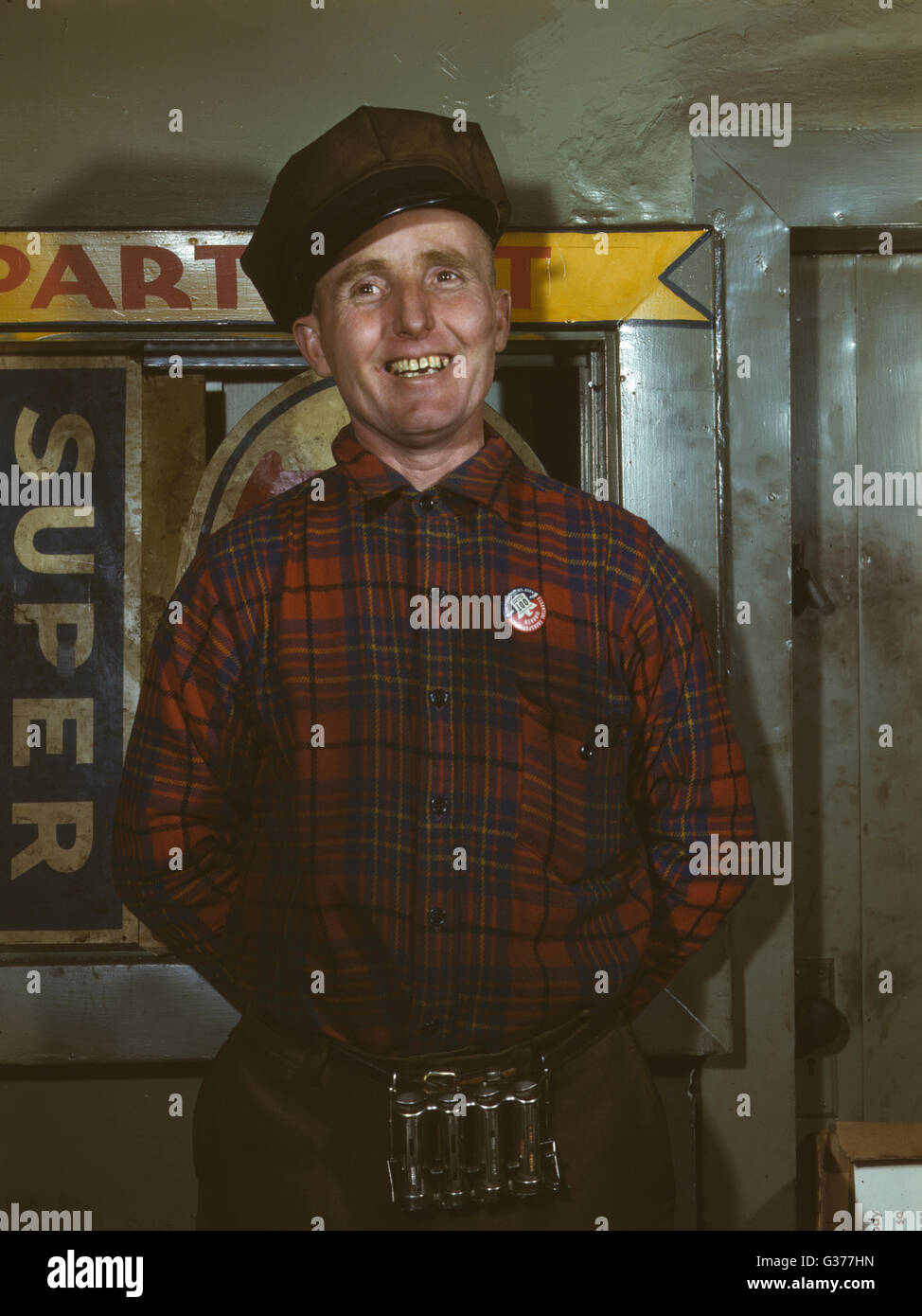 Meccanico garage vicino a Newark Foto Stock