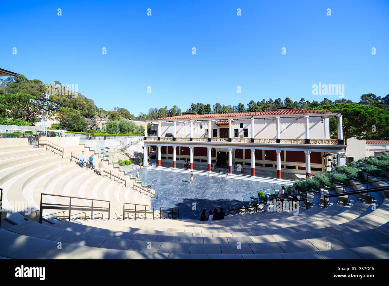 Los Angeles, SEP 28: la famosa Villa Getty il Sep 28, 2014 a Los Angeles Foto Stock