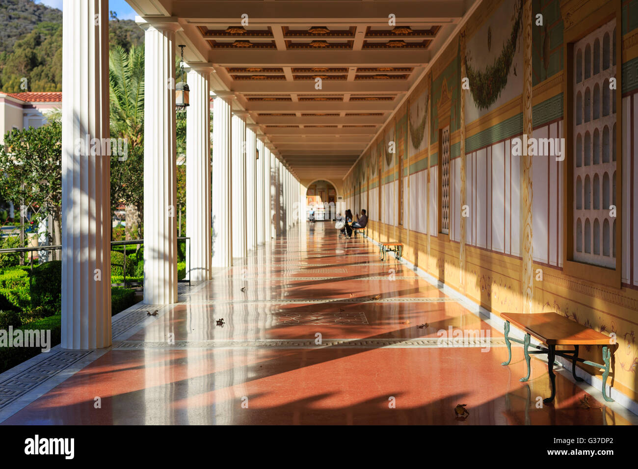 Los Angeles, SEP 28: la famosa Villa Getty il Sep 28, 2014 a Los Angeles Foto Stock