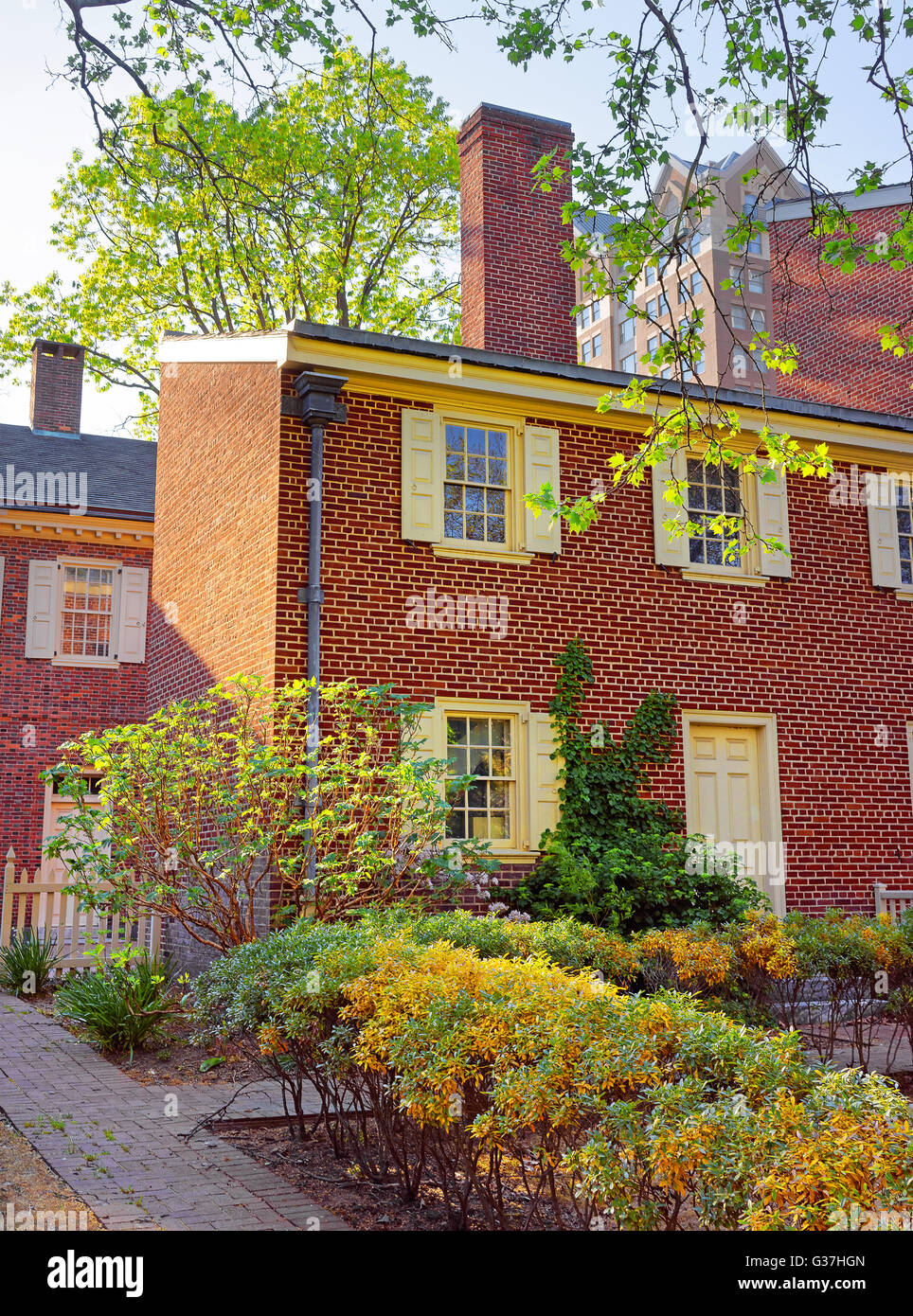 Pemberton House di Chestnut Street di Philadelphia, Pennsylvania, USA. Ora si tratta di una libreria. Si trova nella città vecchia vicino falegnami Hall. Foto Stock