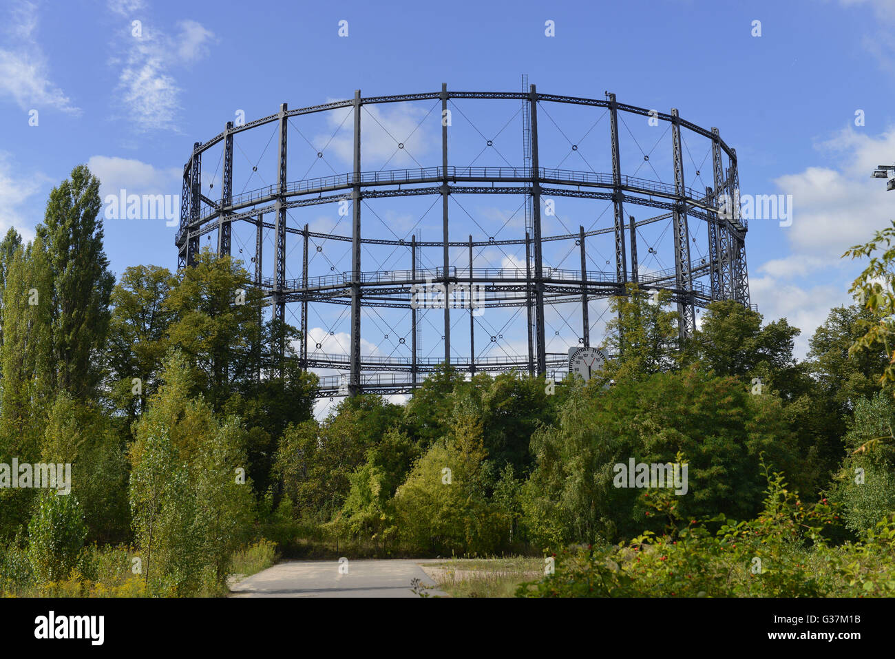 Gasometro Mariendorf, Lankwitzer Strasse, Mariendorf, Berlino, Deutschland Foto Stock