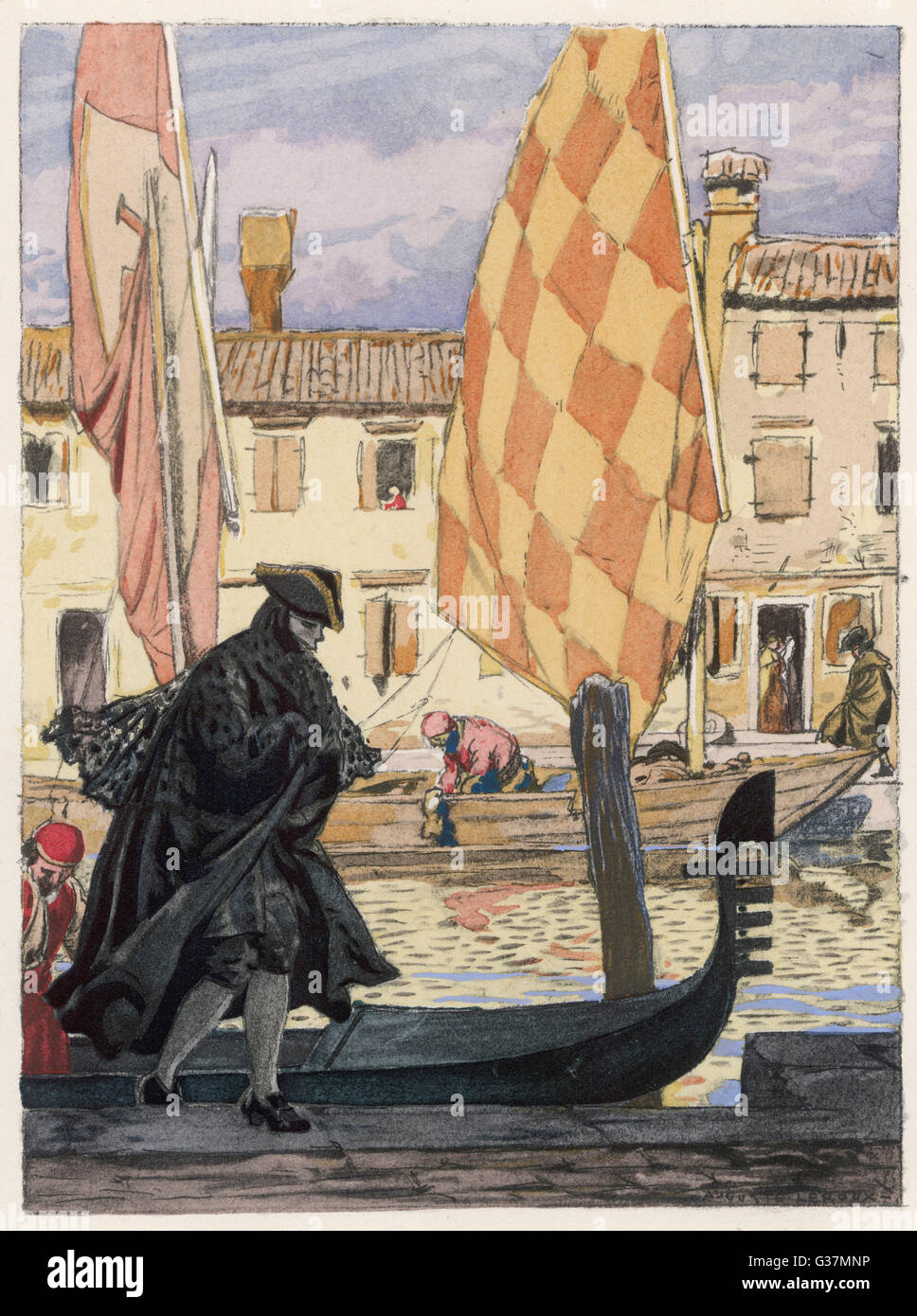 GIOVANNI Giacomo Casanova, Chevalier de Saingalt avventuriero italiano, in maschera del carnevale di Venezia Data: 1725-1798 Foto Stock