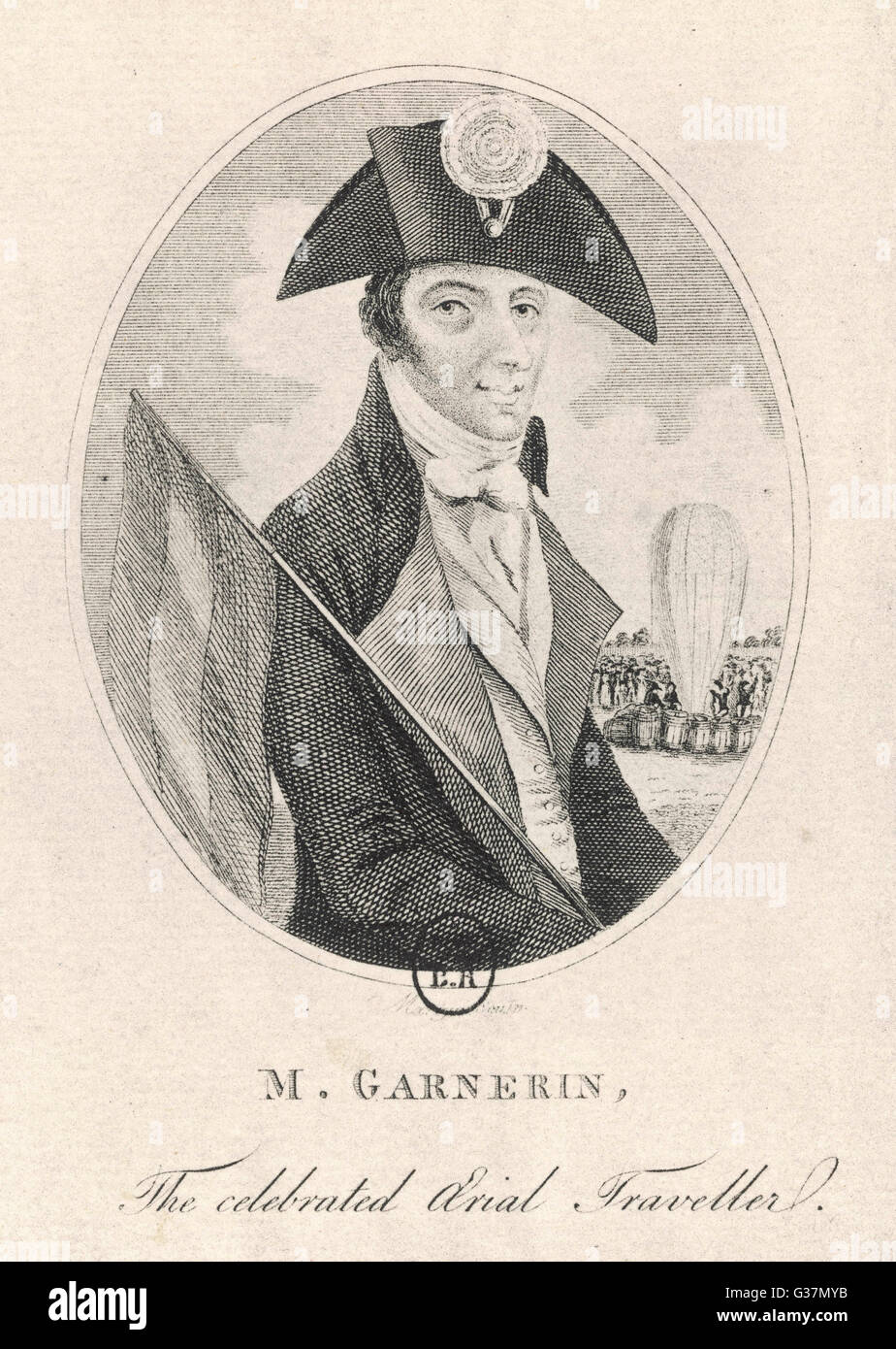 ANDRE JACQUES GARNERIN parachutist francese Data: 1769-1823 Foto Stock