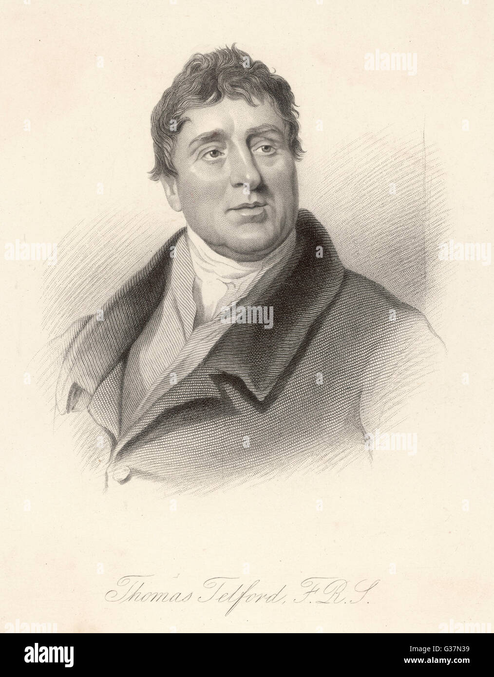 THOMAS TELFORD, ingegnere, busto ritratto. Data: 1757 - 1834 Foto Stock