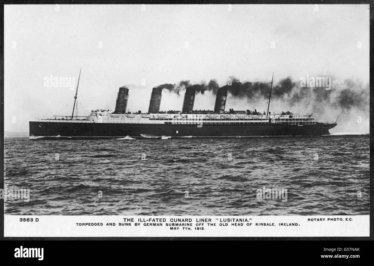 Lusitania nel 1908 Foto Stock