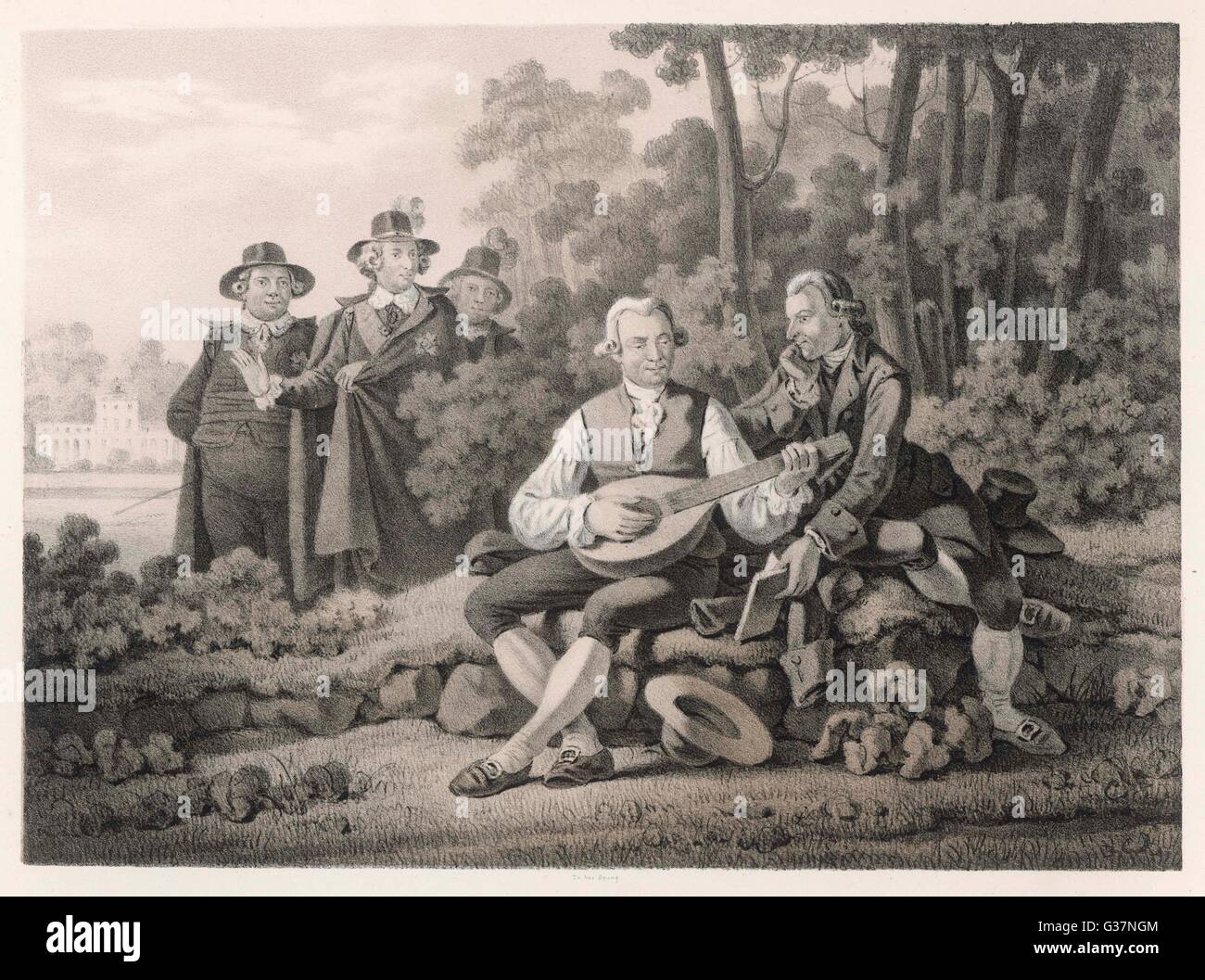 Gustavo III, egli stesso uno scrittore di merito, fonda la Svenska Akademien (Accademia Svedese) per incoraggiare le arti data: 1786 Foto Stock