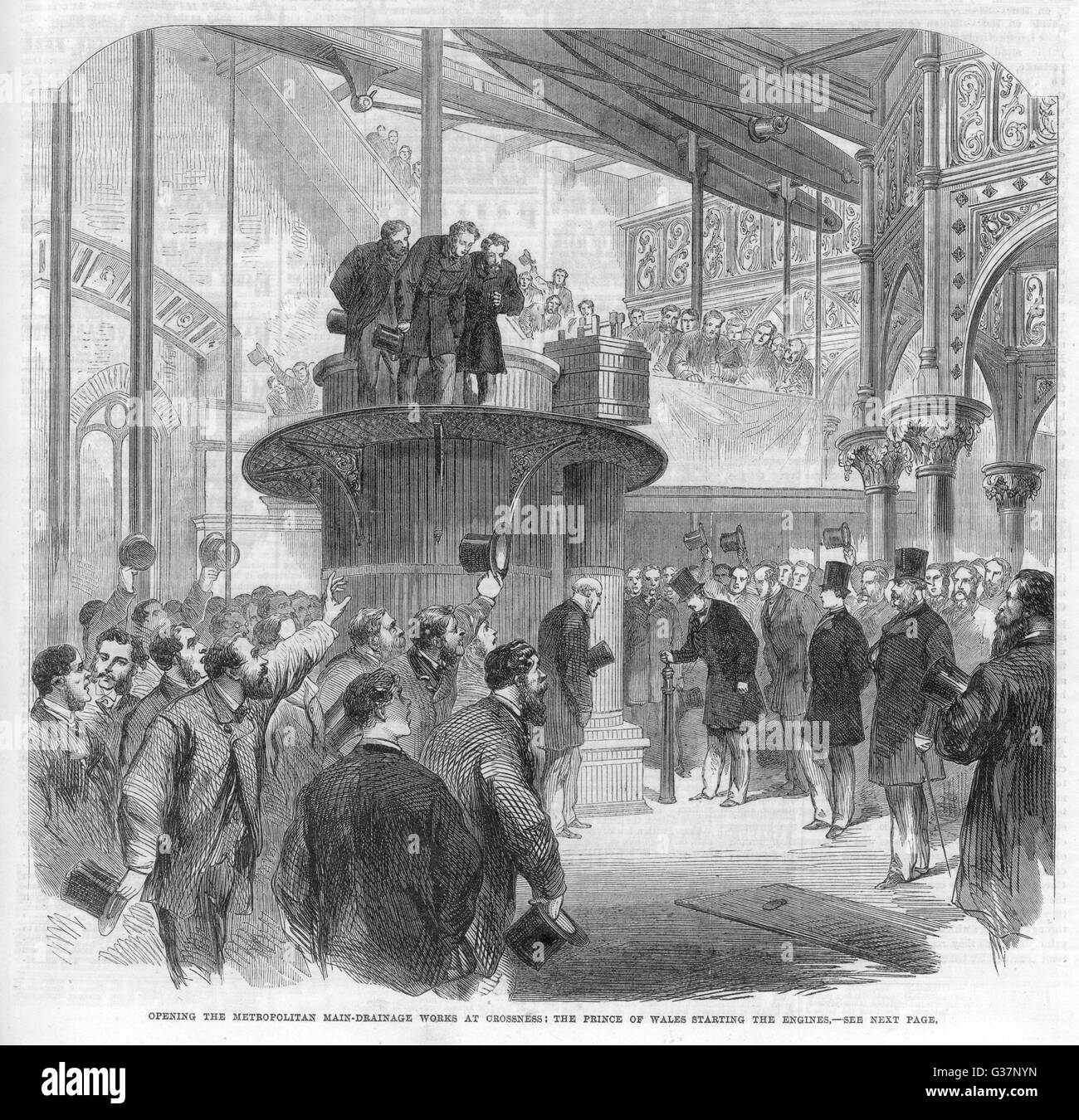 London Metropolitan Main Drainage Interior Shot 1865 Foto Stock