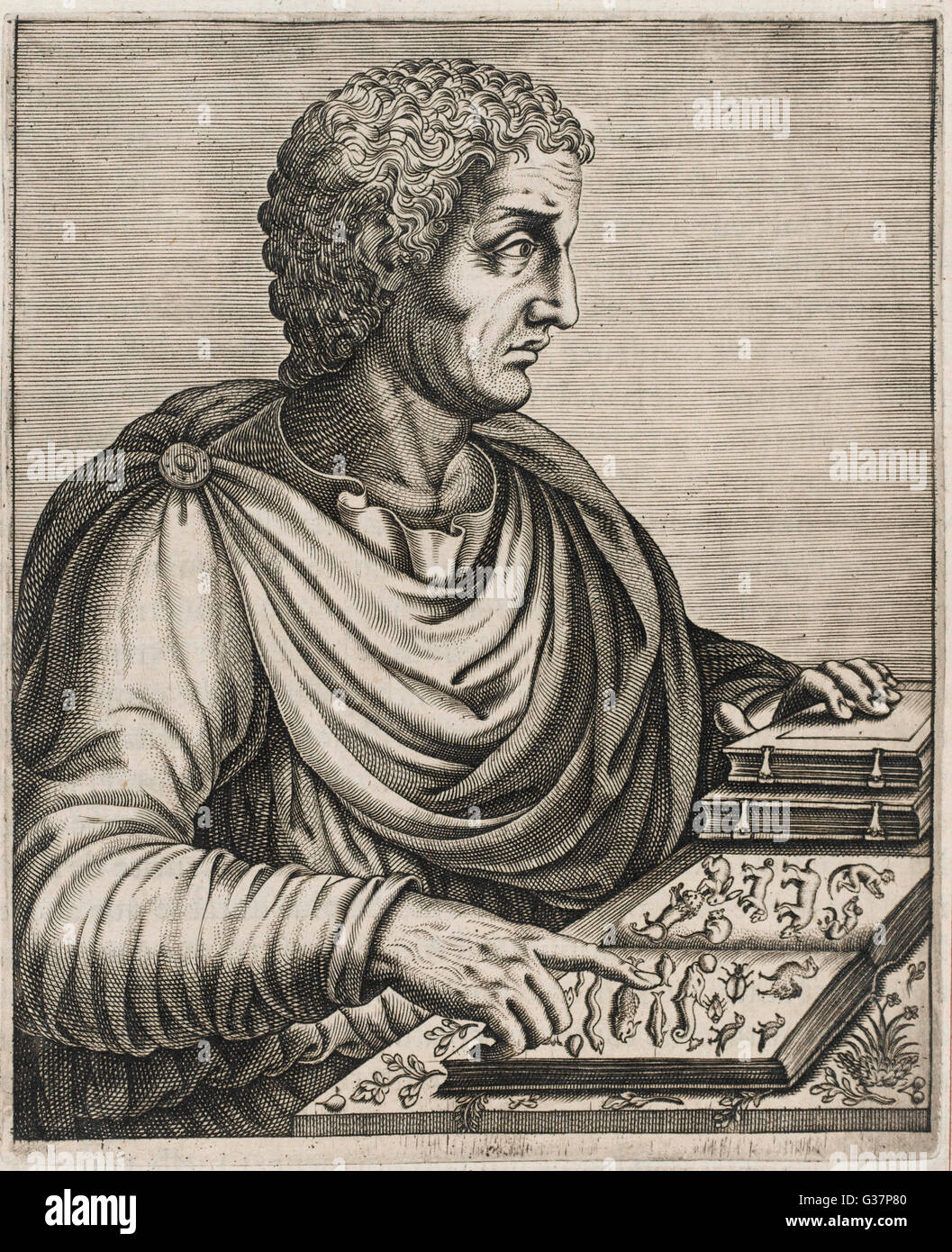 Gaio Plinio Secundus (23 - 79). Roman scienziato e studioso. Data: circa 70 Foto Stock