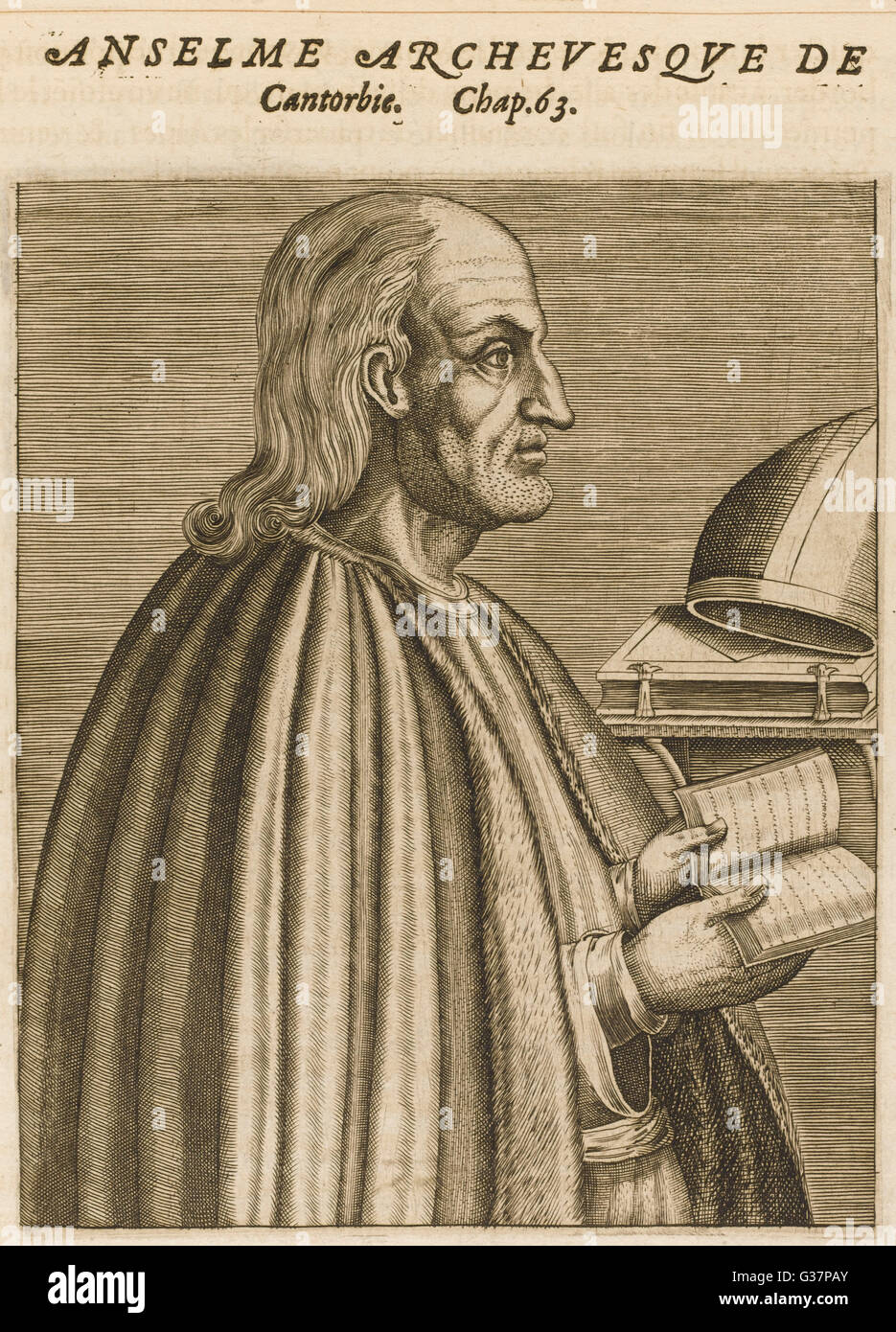 Sant Anselmo filosofo scolastico; l Arcivescovo di Canterbury data: 1033 - 1109 Foto Stock