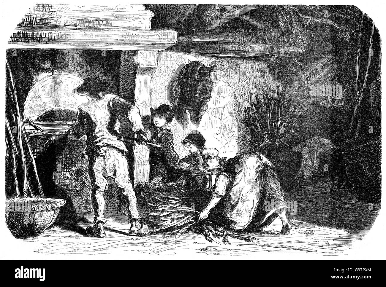 GIORNO DI COTTURA IN FATTORIA 1855 Foto Stock