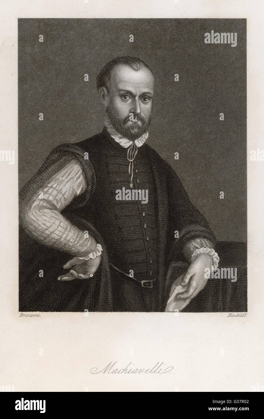 Niccolò Machiavelli italiano filosofo politico data: 1469 - 1527 Foto Stock