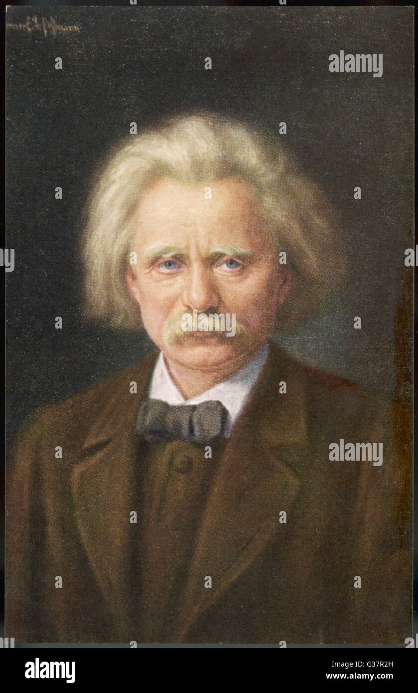 EDVARD Hagerup Grieg musicista norvegese data: 1843 - 1907 Foto Stock