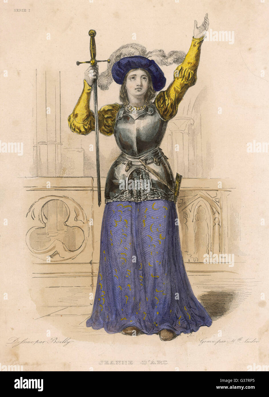 Giovanna D Arco Maid of Orleans nazionale francese di eroina data: 1412? - 1431 Foto Stock