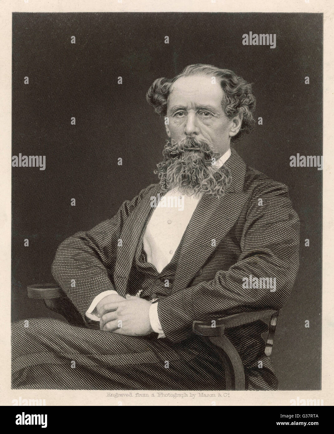 CHARLES DICKENS scrittore inglese, circa 1860 Data: 1812 - 1870 Foto Stock