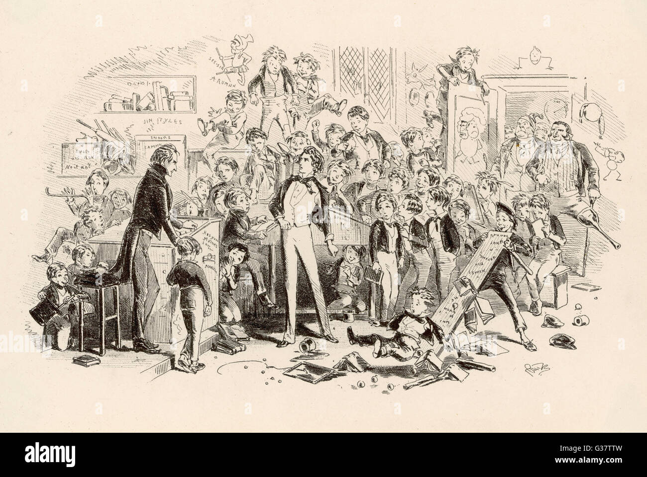 Steerforth e signor Mell Data: primo pubblicato: 1849-50 Foto Stock