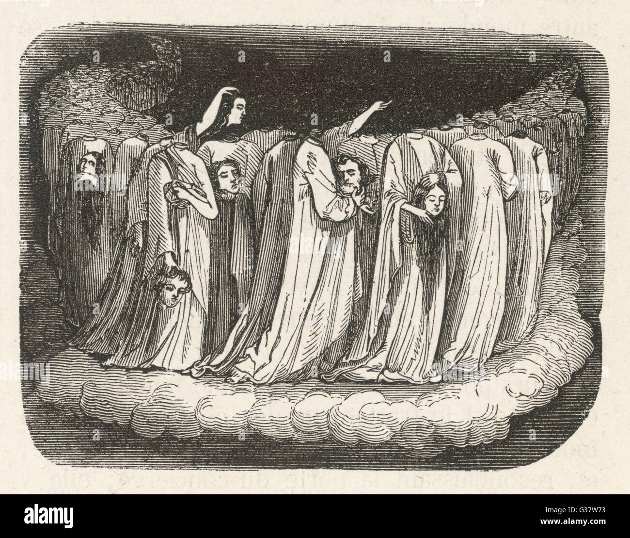 Decapitati i fantasmi di studioso tedesco Camerarius riporta una visione di una processione di fantasmi che trasportano i propri capi data: 1576 Foto Stock