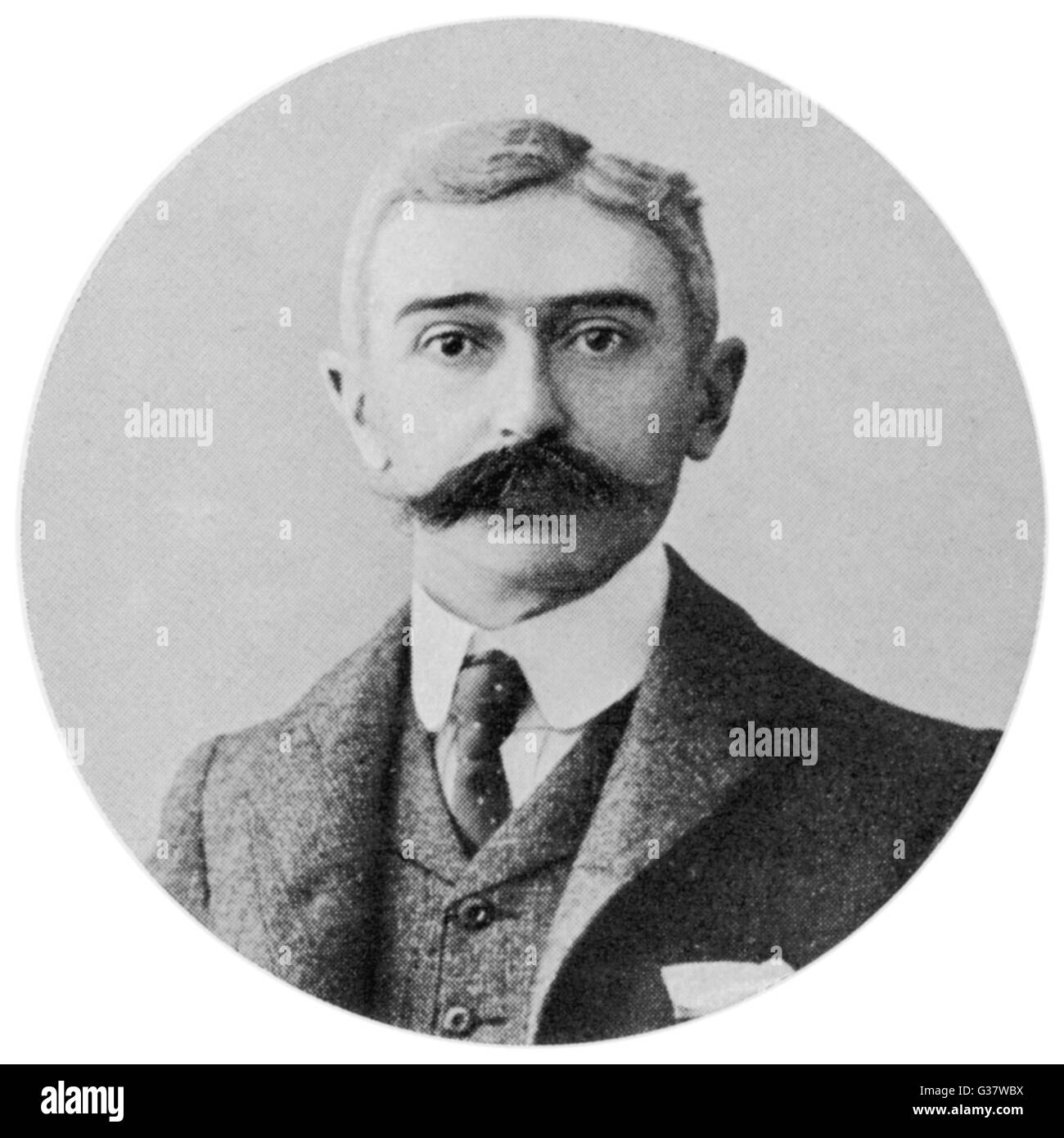 Il barone de Coubertin (1863 - 1937) francese educatore e sportivo che rilancia i giochi olimpici in un 12-nazione conferenza. Il presidente del Comitato Olimpico Internazionale data: 1912 Foto Stock