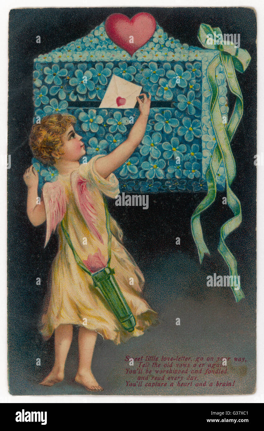 San Valentino Card - Cupido Foto Stock