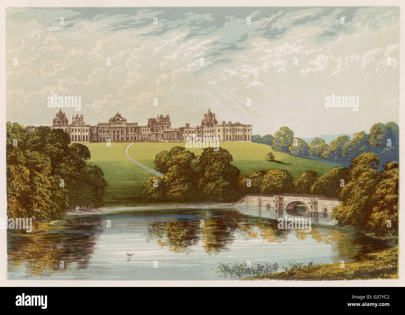 Palazzo di Blenheim 1880 Foto Stock