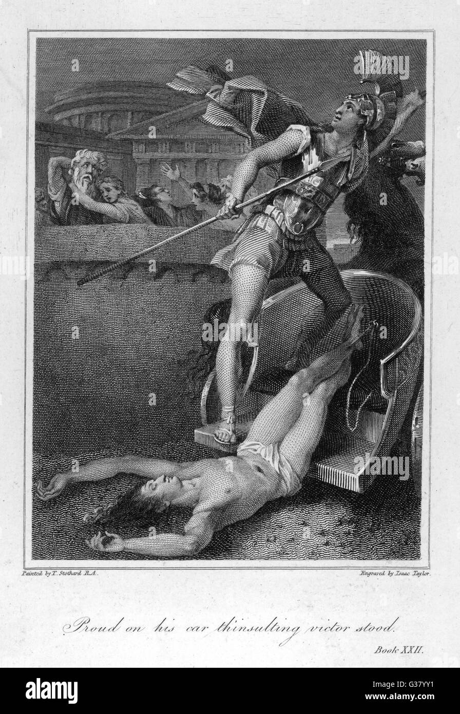 Achille e il cadavere Foto Stock