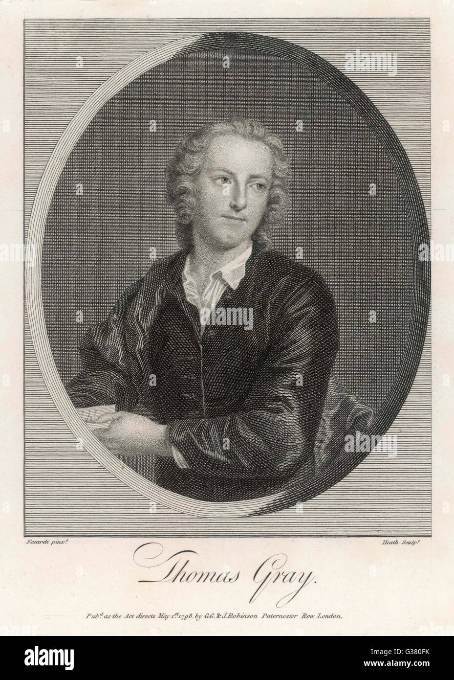 THOMAS GRAY scrittore. Data: 1716 - 1771 Foto Stock